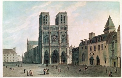 A Notre-Dame előtti tér a konzulátus idején, 1799-1804 alkotó: Angelo Garbizza
